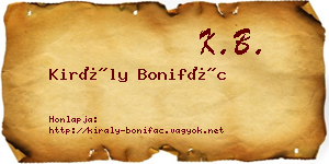 Király Bonifác névjegykártya